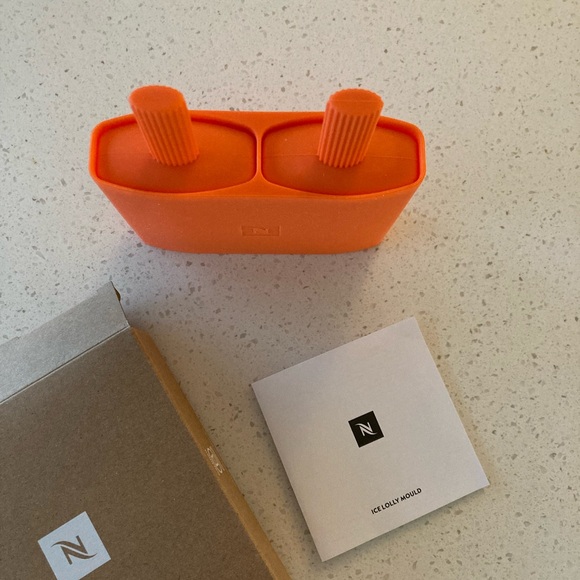 🎁 Nespresso Ice Lolly Mould Orange Mold Silicone Cream Popsicle NEW - Picture 4 of 10